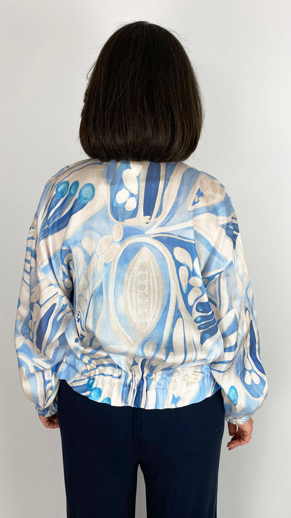 Zip-through butterfly print bomber jacket | 5 Colours