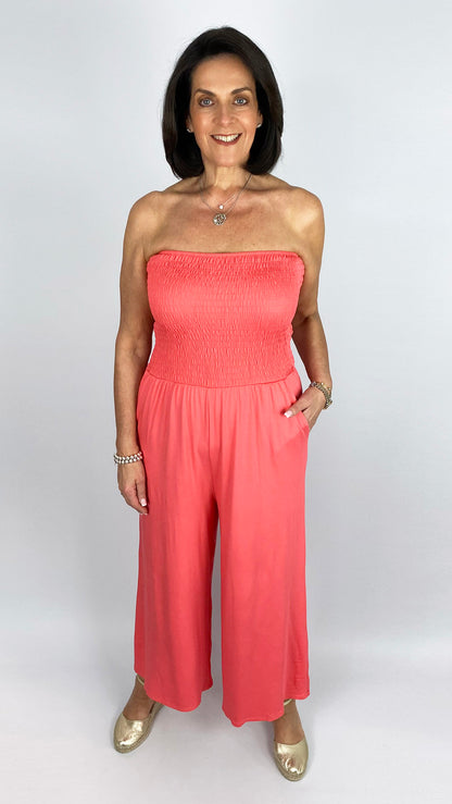 My Essential bestselling jersey bandeau wide-leg jumpsuit | 7 Colours