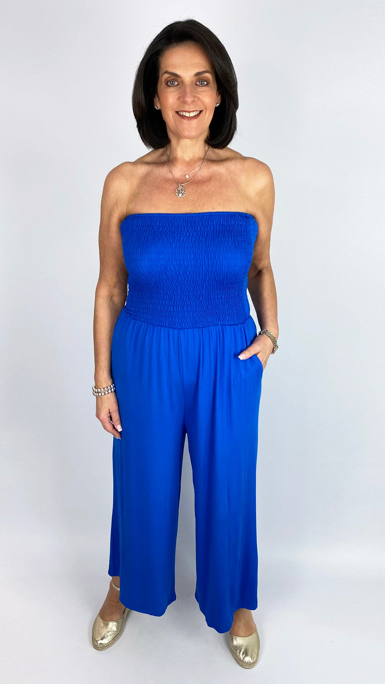 My Essential bestselling jersey bandeau wide-leg jumpsuit | 7 Colours