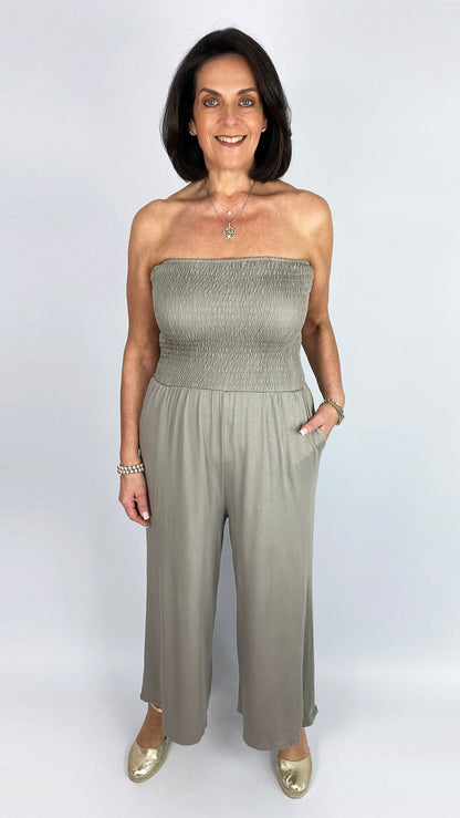 My Essential bestselling jersey bandeau wide-leg jumpsuit | 7 Colours