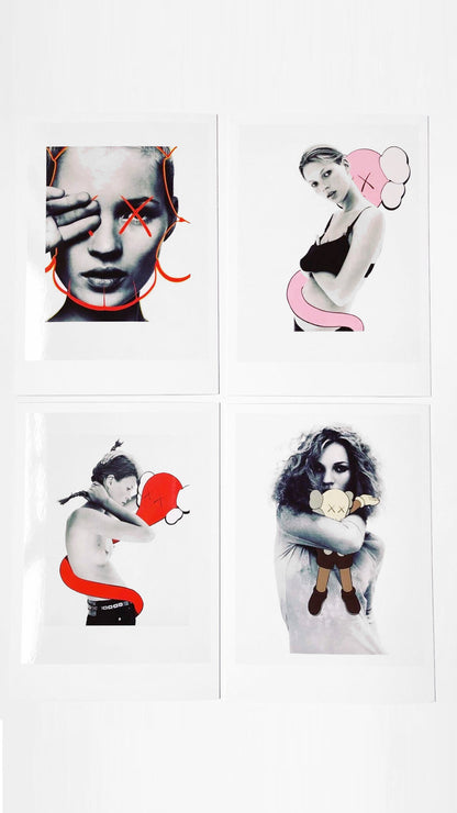 Kaws | 2019 | xKate Moss | Postcard Set (4)