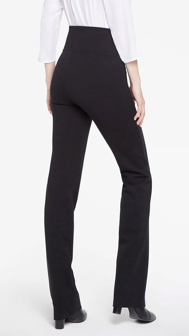 Straight pull-on Sculpt-Her™ trouser (Black) by NYDJ