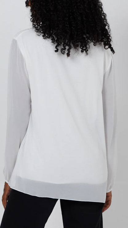 Pleated front chiffon top | 9 Colours