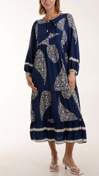 Paisley tie-or-not dress (5 Colours)