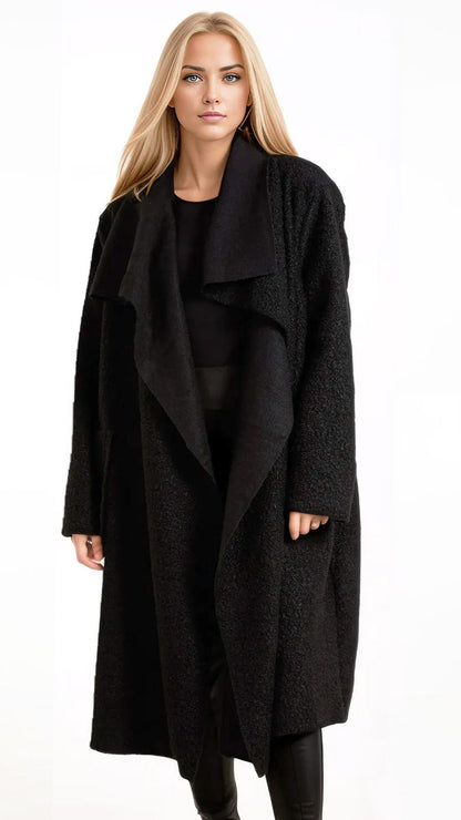 Edge-to-edge longline textured pocket coat (4 Colours) - more coming Friday!