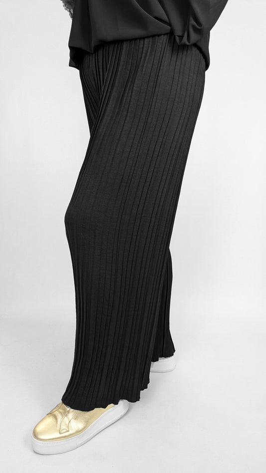 Pleated chiffon wide leg pants | 2 Colours