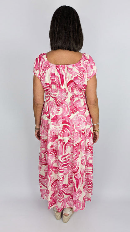 On/off-the-shoulder shirred maxi dress | 3 Colours | last 1s