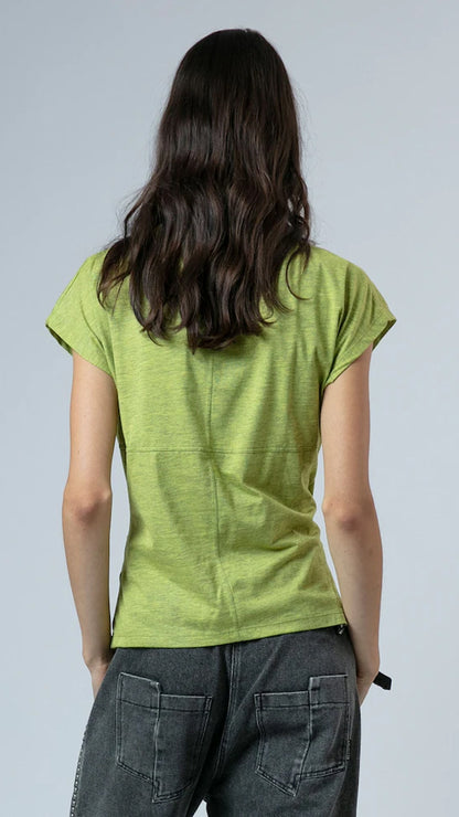 Time drape t-shirt | Lime | by Religion