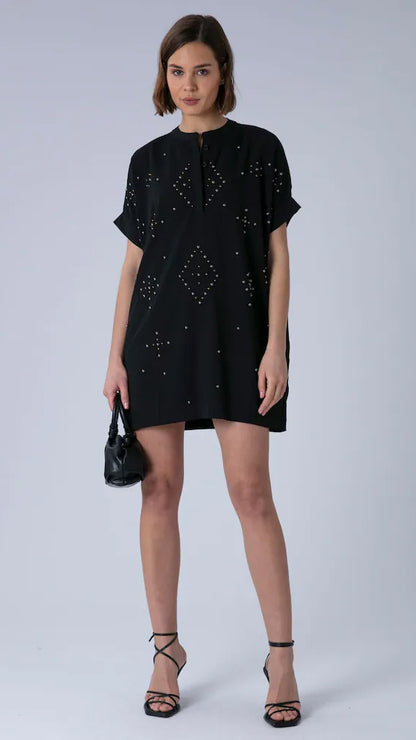 Sarah embellished tunic | Black | by Religion