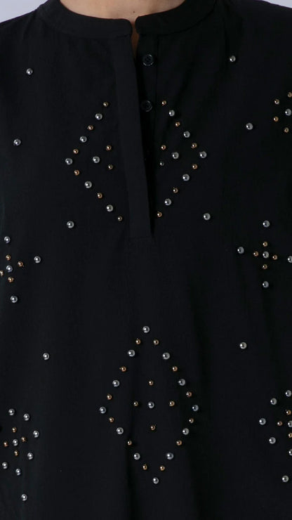 Sarah embellished tunic | Black | by Religion