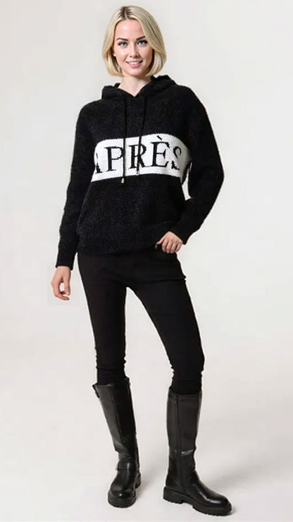 Brushed "Après" hooded jumper | 3 Colours