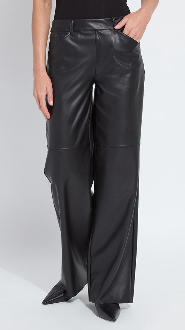 Vegan leather wide leg pants | Black | by Lysse NY | new! AW25 | limited!