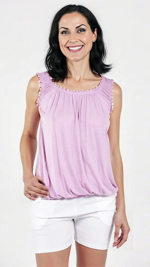 Sleeveless gathered top | 7 Colours