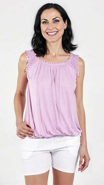 Sleeveless gathered top | 7 Colours