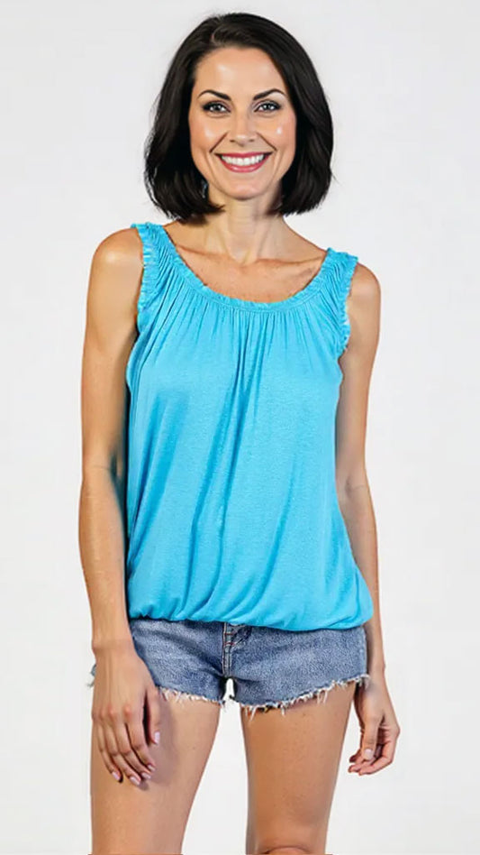 Sleeveless gathered top | 6 Colours | back in!