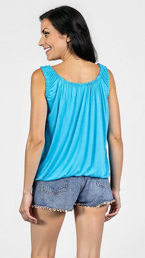 Sleeveless gathered top | 7 Colours