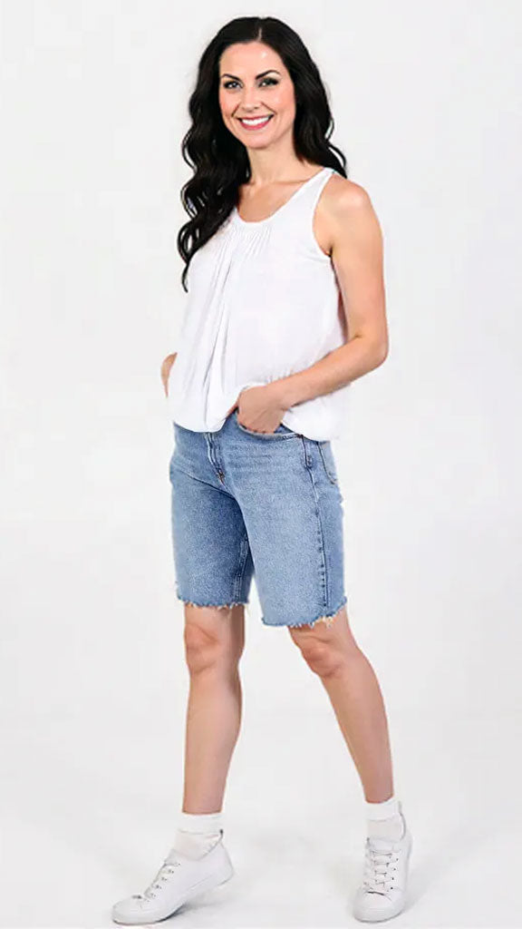 Sleeveless gathered top | 7 Colours