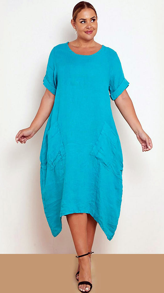 Linen pocket dress (3 Colours)
