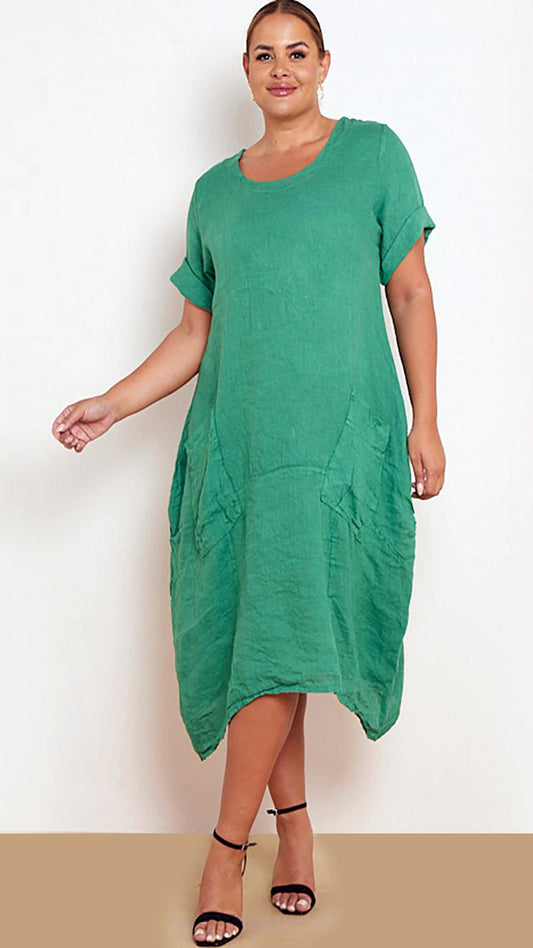 Linen pocket dress (3 Colours)