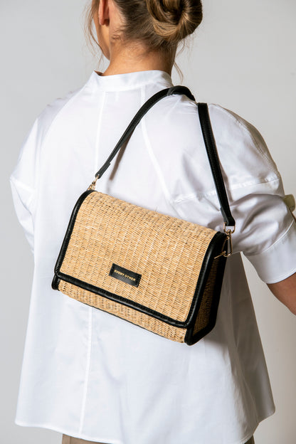 Straw flap over crossbody bag | 2 Colours | by Every Other