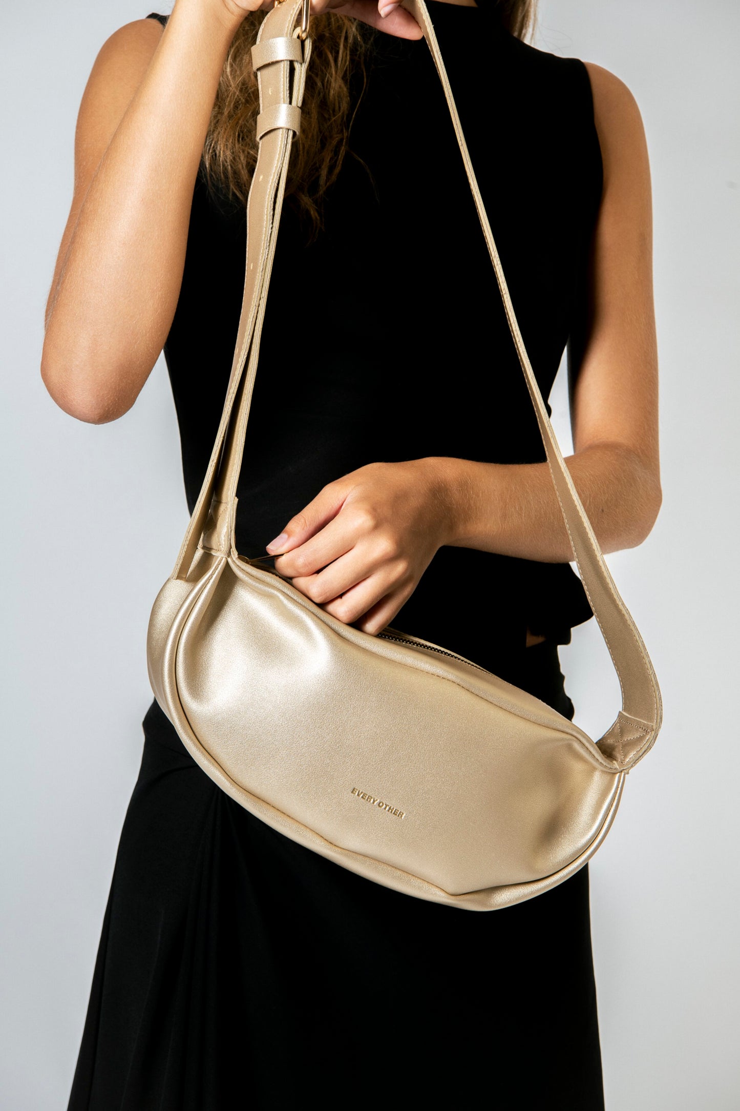 Crescent soft crossbody bag | Gold | by Every Other