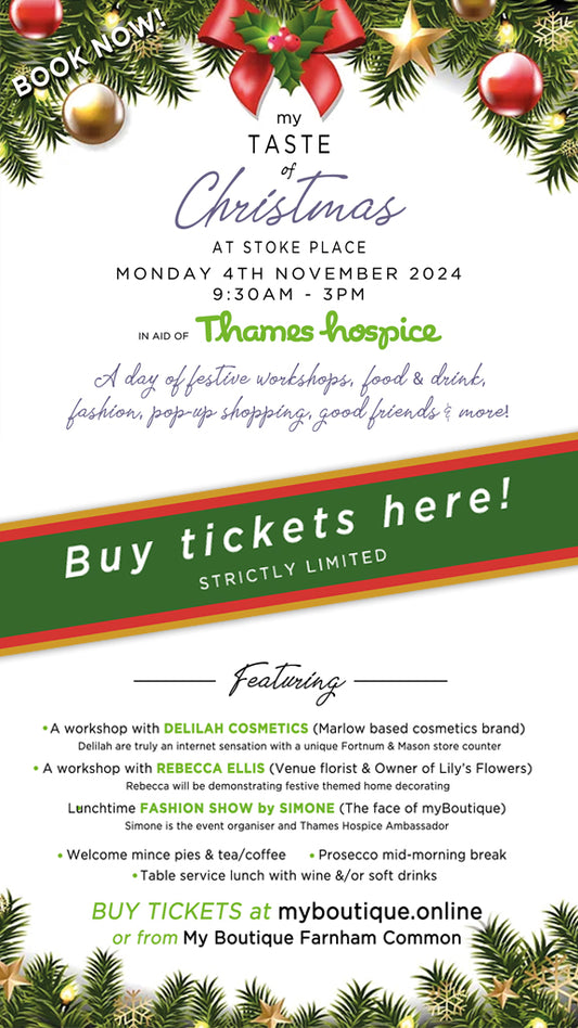 Tickets for my Taste of Christmas 2024 in aid of Thames Hospice - 90% sold out!