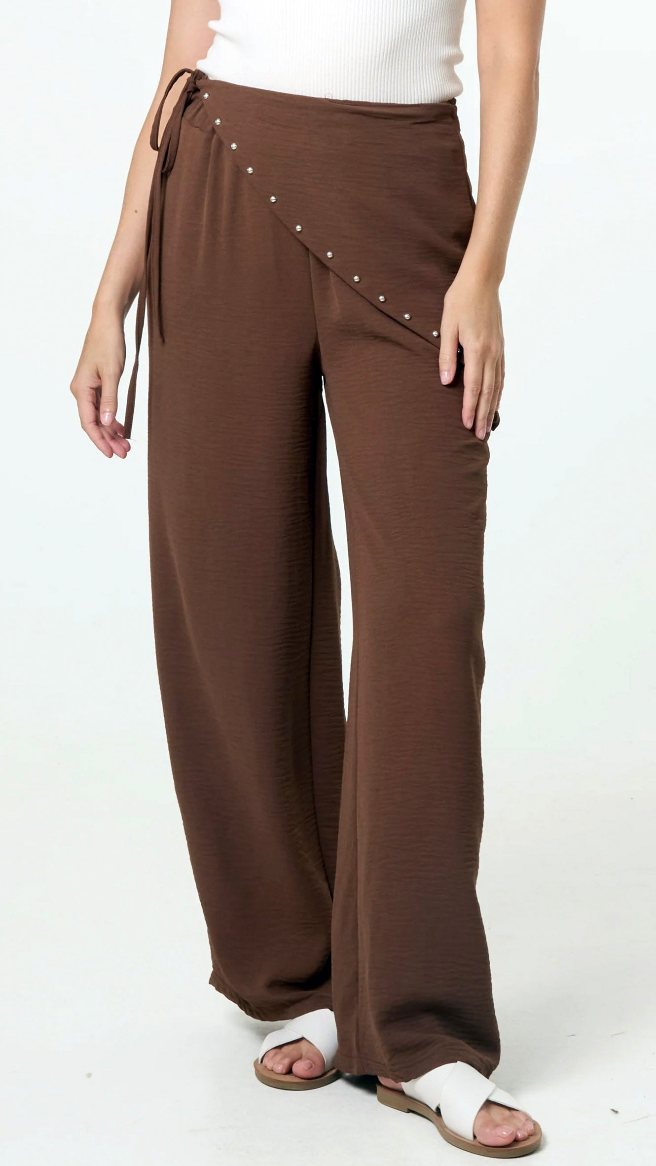 Studded side-tie pull-on pant | 4 Colours
