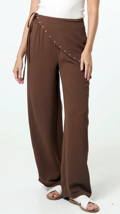 Studded side-tie pull-on pant | 4 Colours