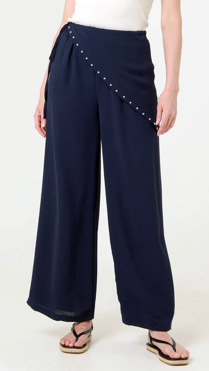 Studded side-tie pull-on pant | 4 Colours