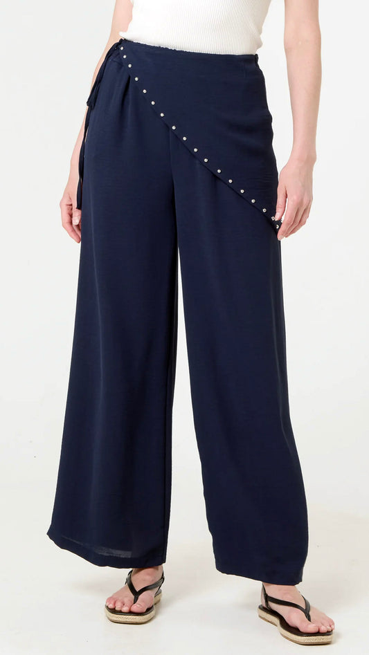 Studded side-tie pull-on pant | 4 Colours