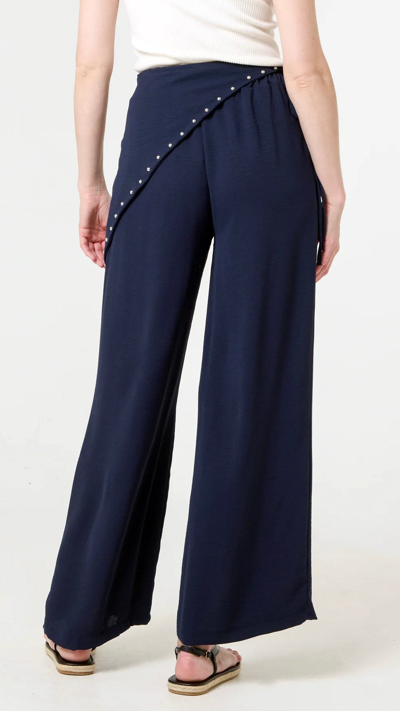 Studded side-tie pull-on pant | 4 Colours