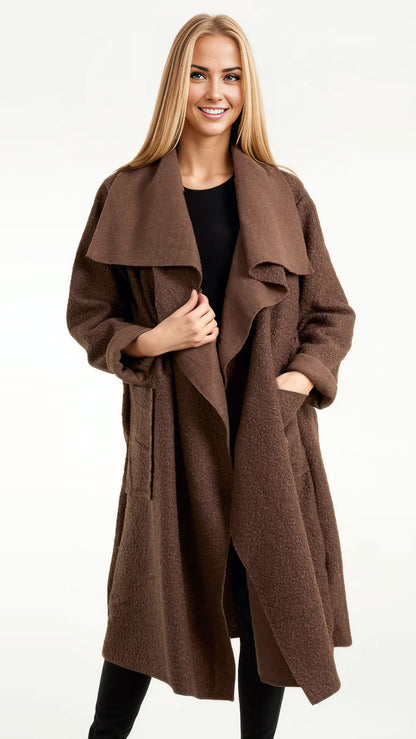 Edge-to-edge longline textured pocket coat (4 Colours) - more coming Friday!