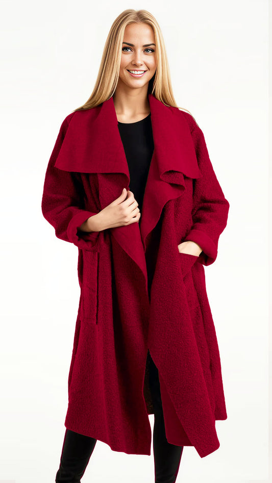 Edge-to-edge longline textured pocket coat (4 Colours) - more coming Friday!