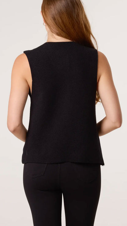 Gold brooch knitted waistcoat | 5 Colours