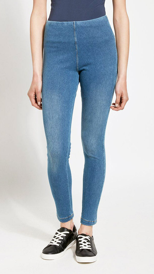 Denim high hot sale rise leggings