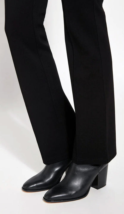 Wider-leg Ponte pants | Black | by Lysse NY | AW25/6