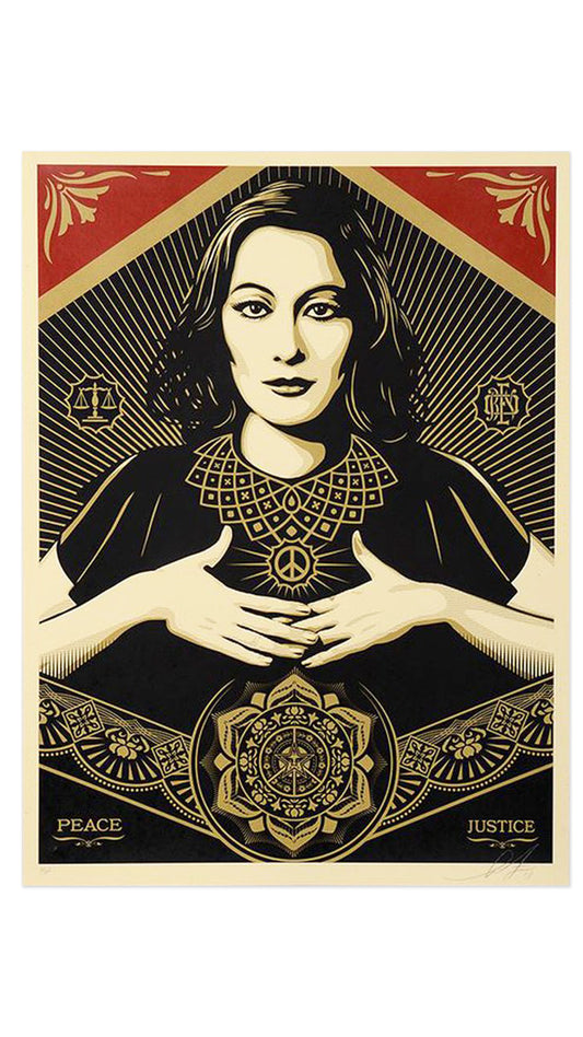 Shepard Fairey | 2013 | Peace & Justice Woman | Hand-signed & numbered Screenprint