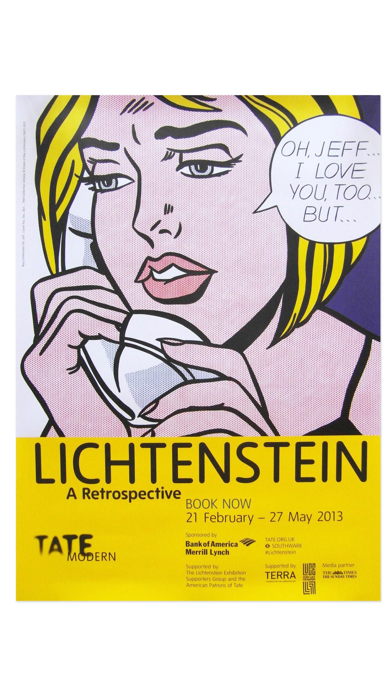 Roy Lichtenstein | 2013 | Tate Modern Retrospective Original Lithograph
