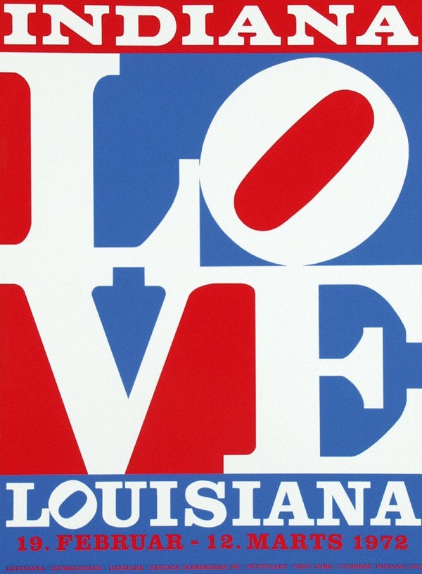 Robert Indiana | 1972 | Love | Original Full-size Louisiana Exhibition Silkscreen